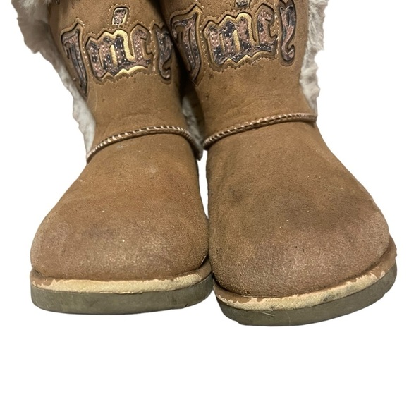 Juicy Couture Palisades brown faux suede and leopard print boots with faux fur - Picture 7 of 9